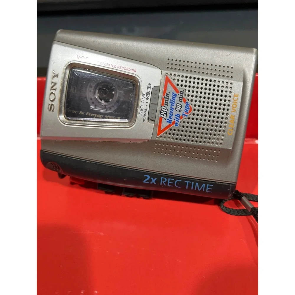 Sony TCM-20DV Cassette-Corder Portable Voice Recorder Silver Black VOR 2x REC